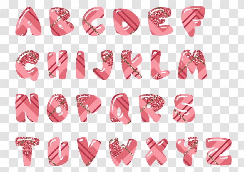 Letter Alphabet - Footwear - Creative Pink Candy Letters Transparent PNG