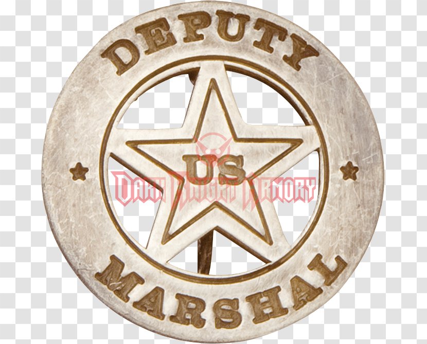 American Frontier United States Marshals Service Western California Badge - Brand - Round Transparent PNG