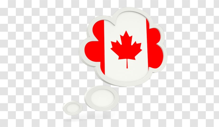 Flag Of Canada Text - Heart Transparent PNG