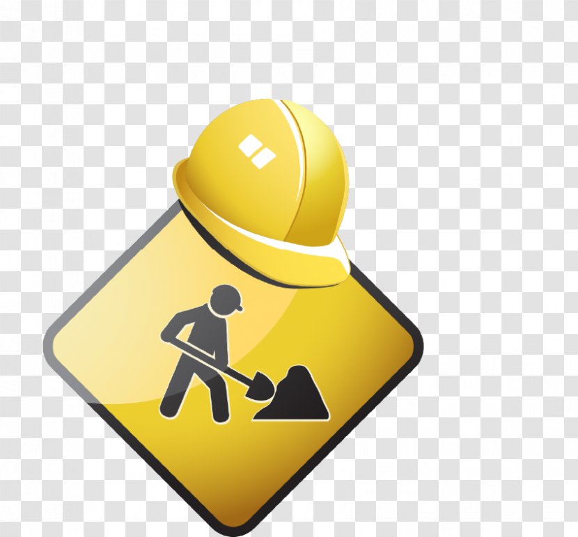 Architectural Engineering Building Icon - Yellow - Men At Work Transparent PNG