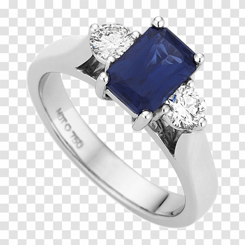Sapphire Diamond Cut Wedding Ring - Engagement Transparent PNG