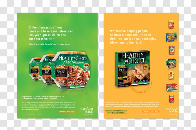 Display Advertising Brand - Healthy Choice - Food Flyer Transparent PNG