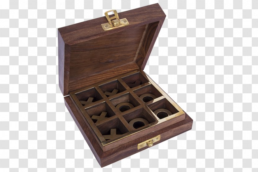 Wooden Box Noughts & Crosses Game Gift - Cross Transparent PNG