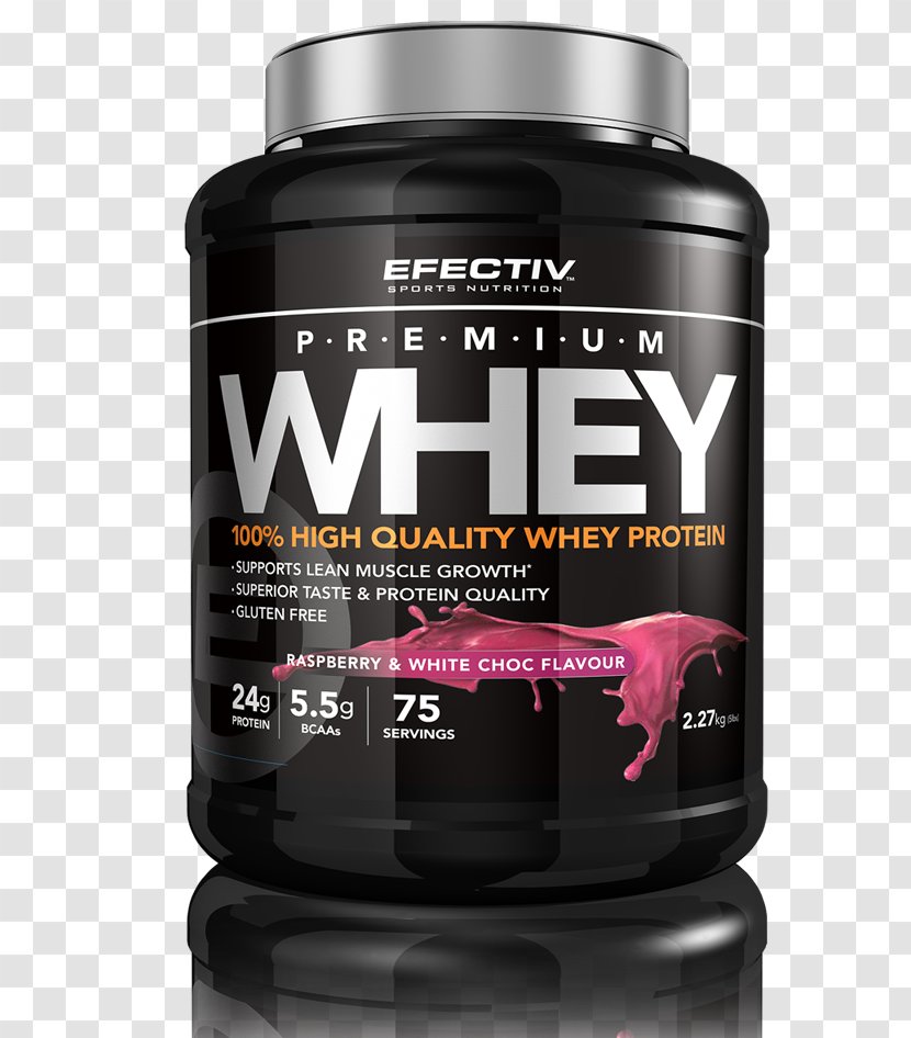 Dietary Supplement Efectiv Nutrition Premium Whey Brand Product - Raspberry White Chocolate Transparent PNG