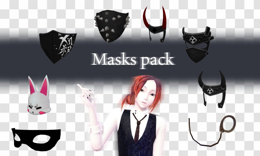 MikuMikuDance Mask Hatsune Miku DeviantArt Computer Graphics - Blindfold - Freak Show Transparent PNG