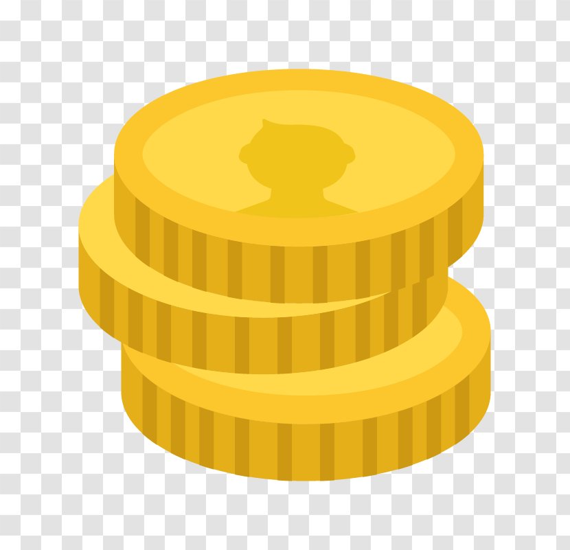Gold Coin - Dollar - Cylinder Yellow Transparent PNG