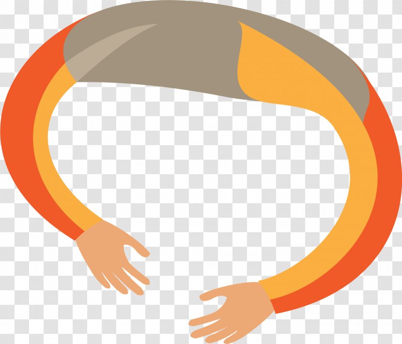 Clip Art - Logo - Orange Cartoon Hug Villain Transparent PNG