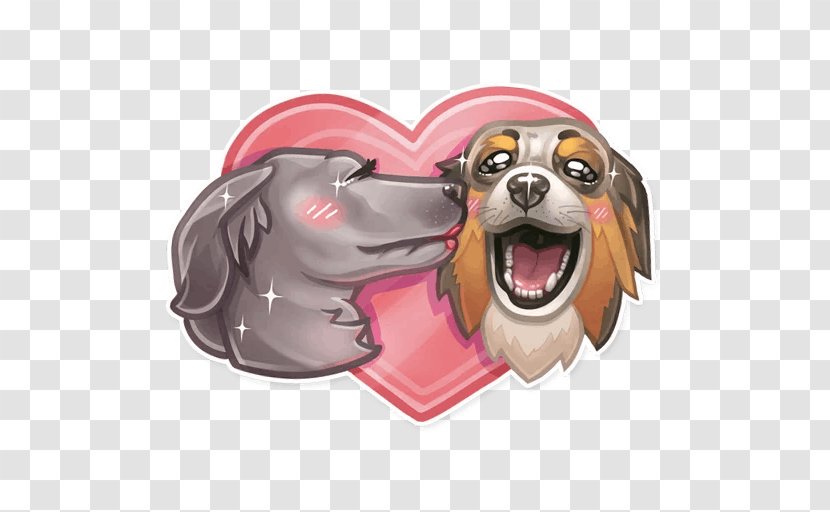 Dog Puppy Snout Telegram Sticker - Cartoon Transparent PNG