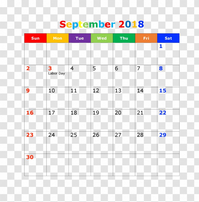 Calendar Date 0 July Month - Area - September 2018 Transparent PNG