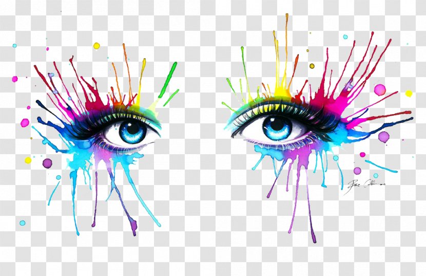 Painting Drawing Eye Art Rainbow - Flower Transparent PNG