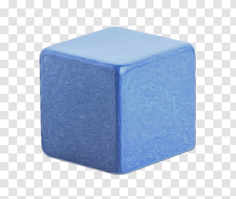 Blue Cobalt Ottoman Rectangle Square - Wet Ink - Games Furniture Transparent PNG