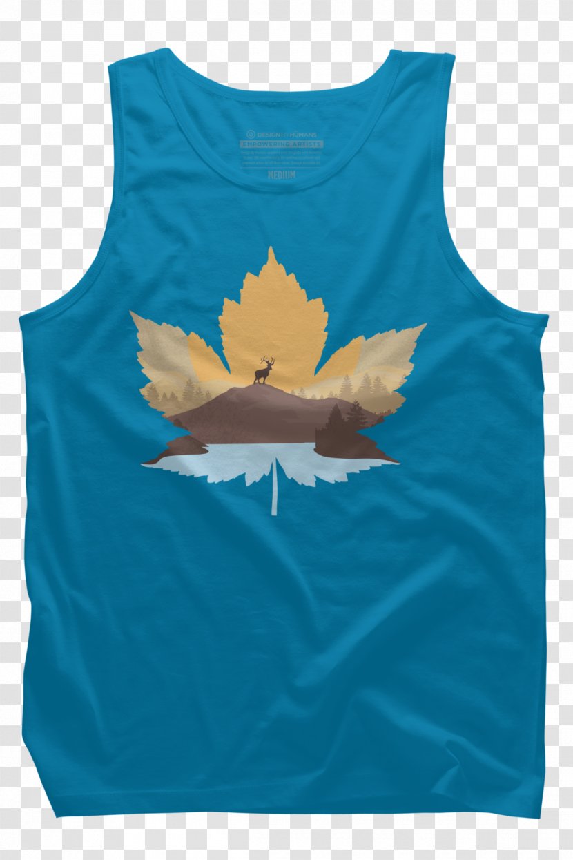 T-shirt Sleeveless Shirt Leaf Outerwear - Top Transparent PNG