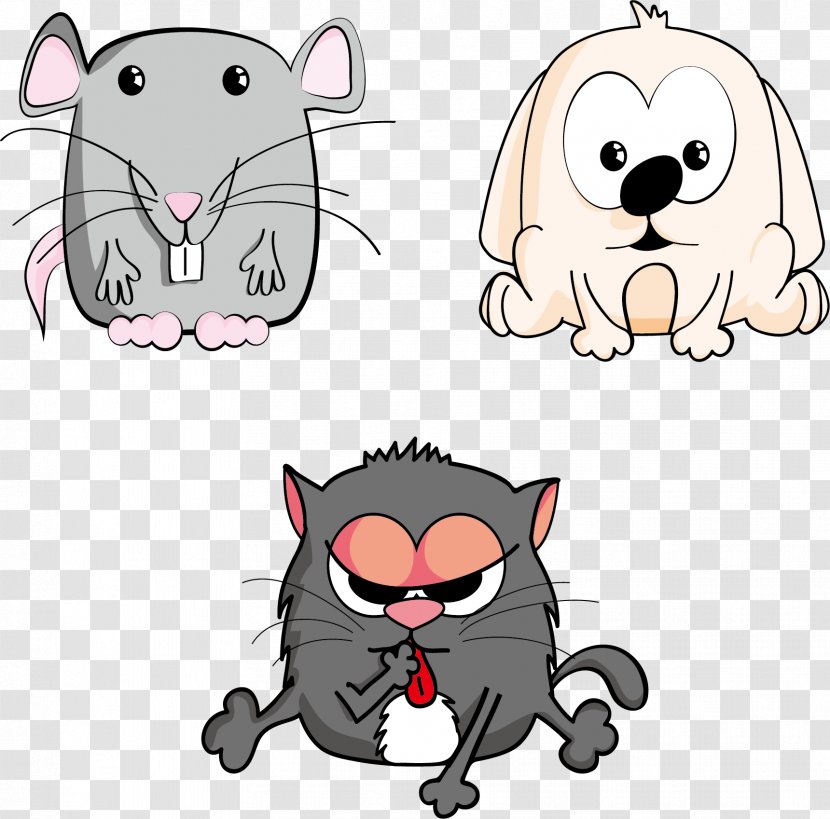 Rat Mouse Cat Whiskers Dog - Tree - Cartoon Transparent PNG