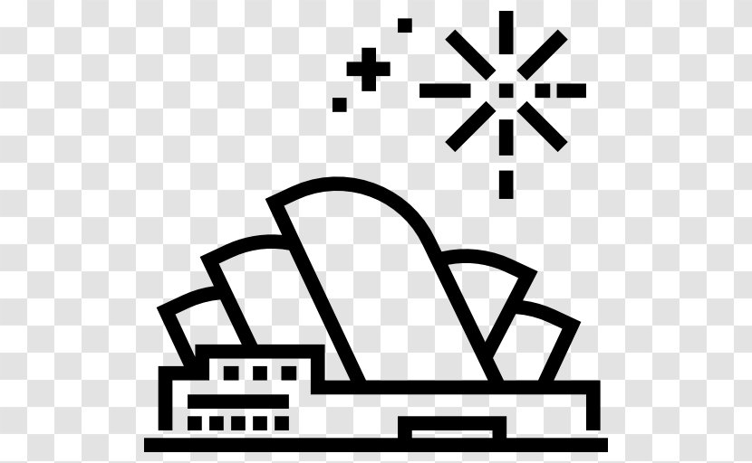 Sydney Opera House Monuments Of Australia Clip Art - Black And White - Brand Transparent PNG
