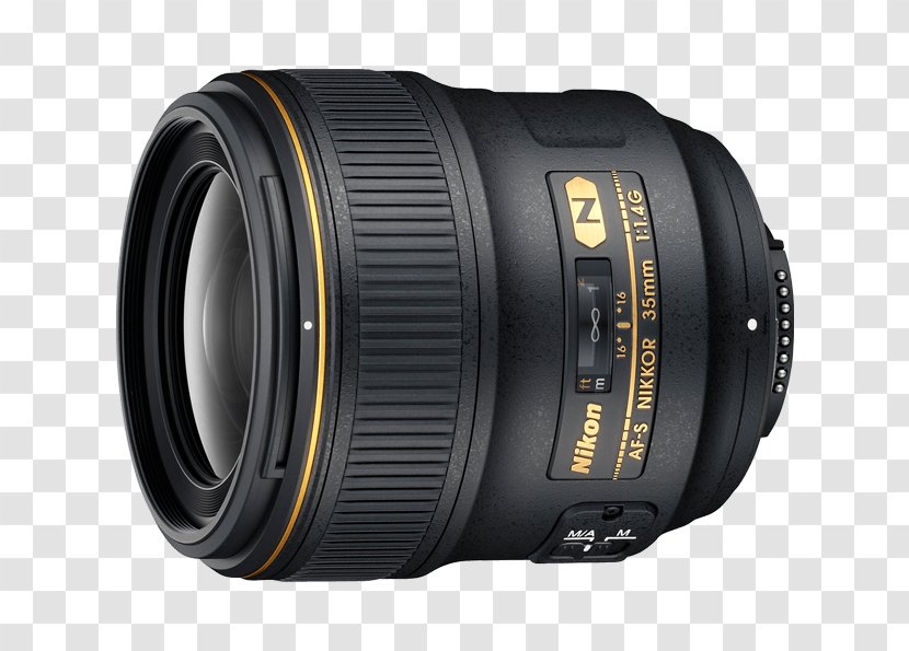 Nikon AF-S NIKKOR 28mm F/1.4E ED Lens Wide-angle DX Nikkor 35mm F/1.8G Camera Transparent PNG