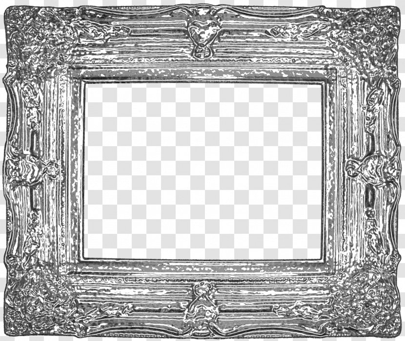 Picture Frames Ornament Art Clip - Monochrome Photography - Mirror Transparent PNG