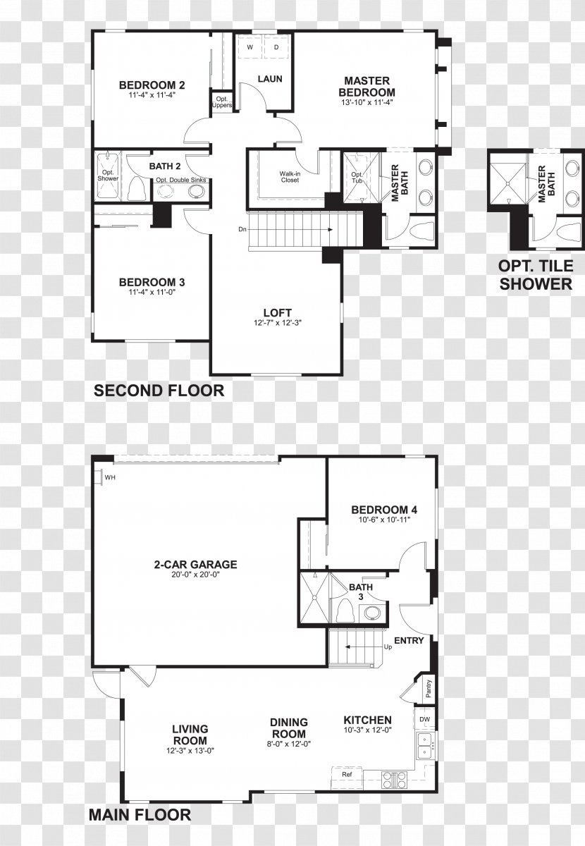 Floor Plan House Bryant Street Heirloom At The Preserve By Richmond American Homes Festival - Schematic Transparent PNG