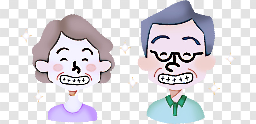 Cartoon Head Nose Cheek Animation Transparent PNG