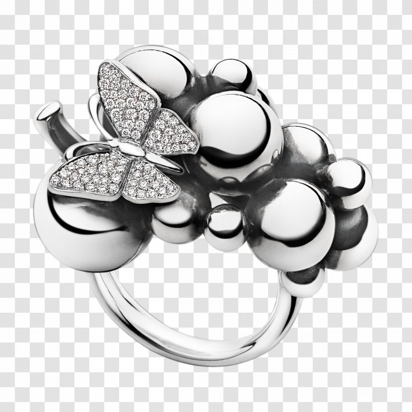 Ring Silver Jewellery Grape Diamond - Necklace - Georg Jensen Transparent PNG