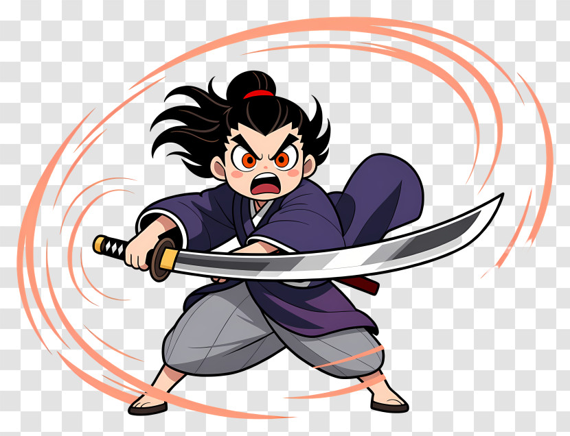 Kokushibo - Angry Samurai With Katana Transparent PNG