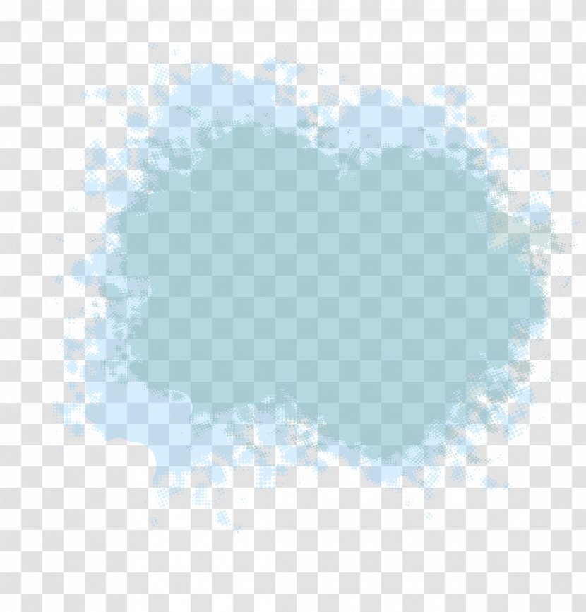 Blue Sky Cloud Computing Pattern - Heart - Ink Jet Effect Transparent PNG