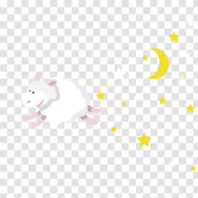 Vector Good Night Sheep - Point - Fictional Character Transparent PNG