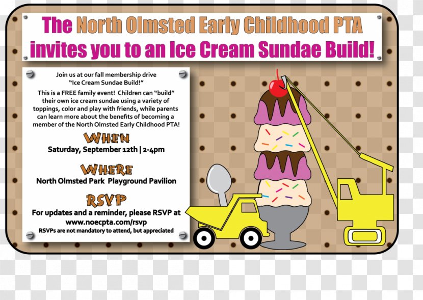 Ice Cream Flyer Meeting Organization Parent-Teacher Association Transparent PNG