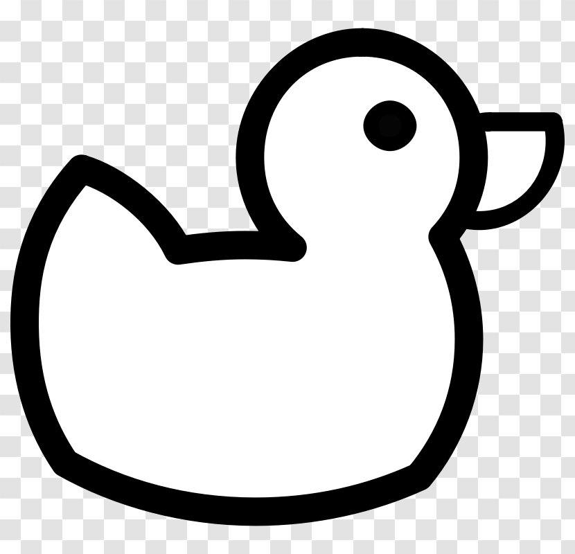 Rubber Duck Clip Art - Black And White Transparent PNG