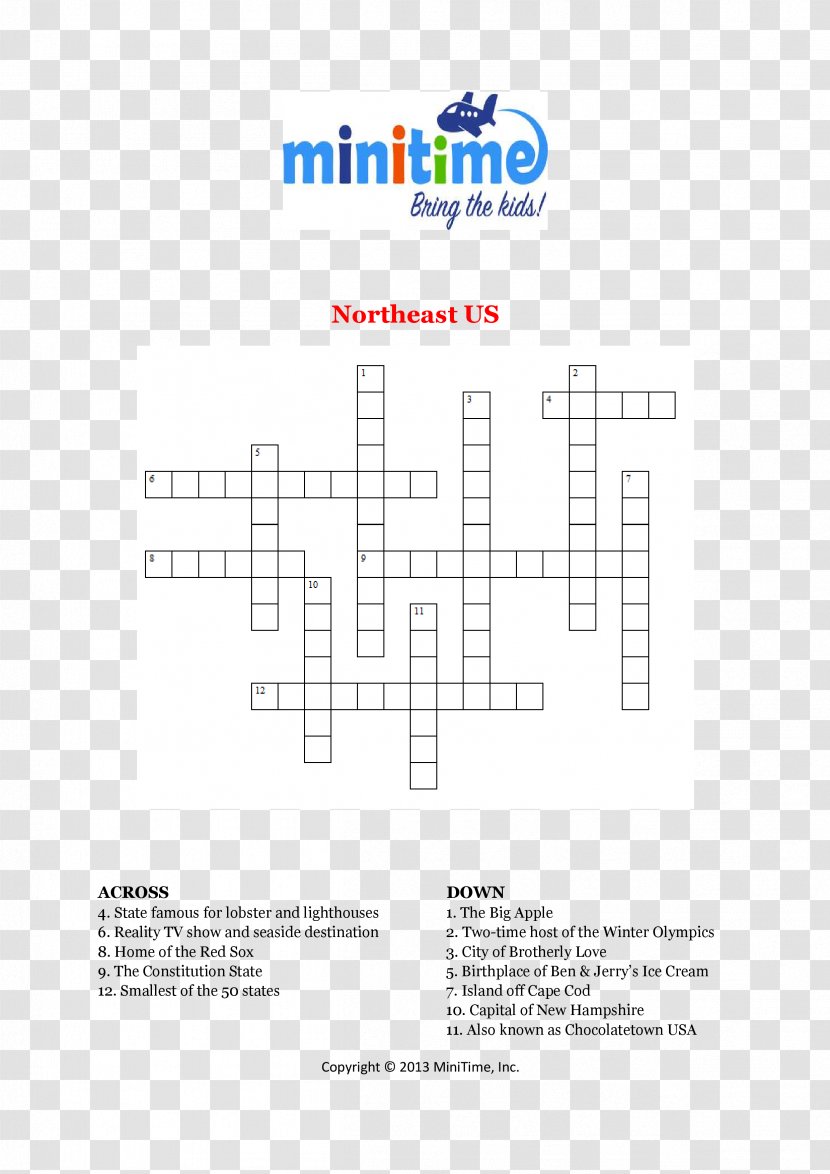 Cryptic Crossword Puzzle Word Search Fill-In - Worksheet - Kids GAMES Transparent PNG