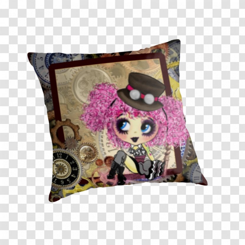 Cushion Throw Pillows Purple - Pillow - Steampunk Cosplay Transparent PNG