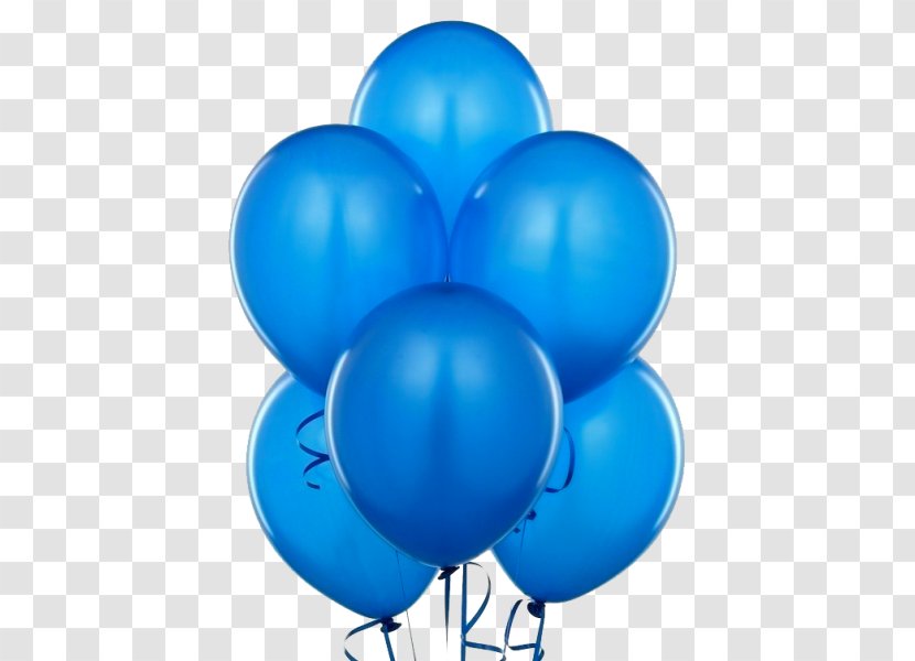 Gas Balloon Blue Birthday Party - Toy Transparent PNG