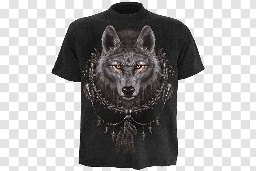 T-shirt Dreamcatcher Indian Wolf Native Americans In The United States Wallpaper - Outerwear Transparent PNG
