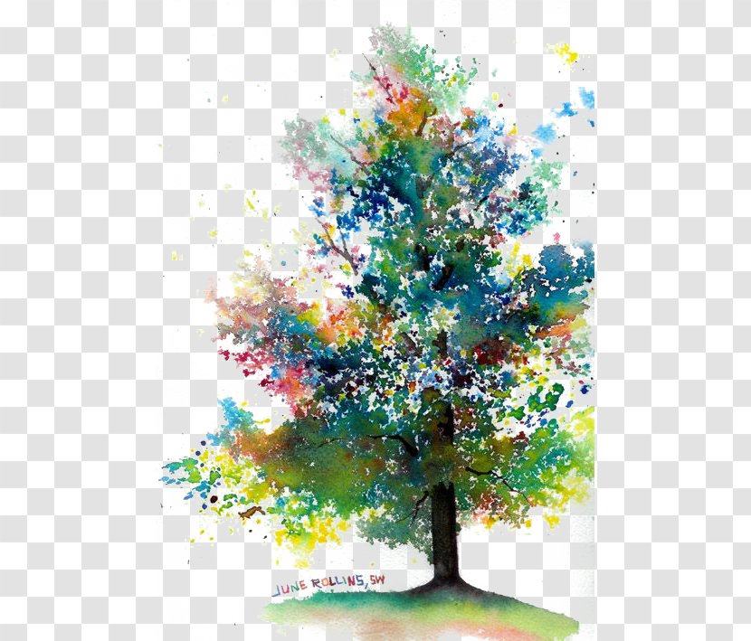 Watercolor Painting Drawing Tree - Trees Transparent PNG
