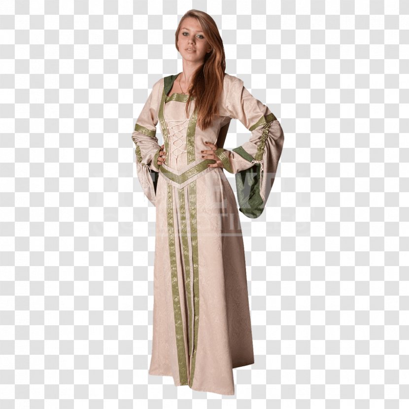Middle Ages English Medieval Clothing Dress Evening Gown - Nightwear - Dresses Transparent PNG