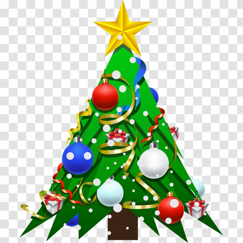 Christmas Tree Day Vector Graphics Santa Claus Ornament - Pine Family - Ciment Cartoon Transparent PNG