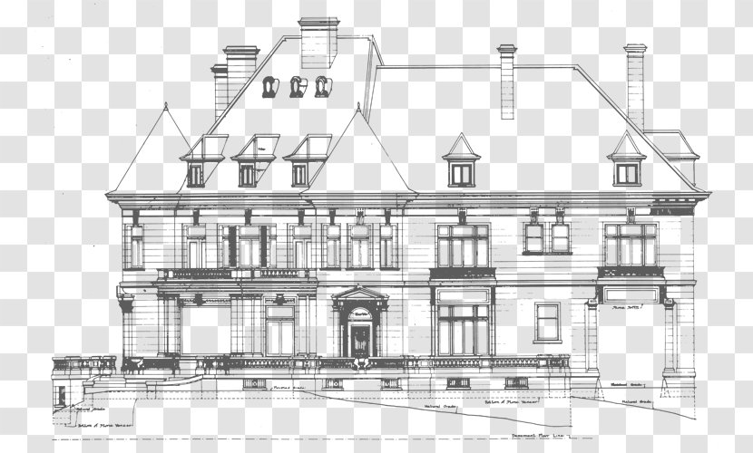 Pittock Mansion Technical Drawing House - Architecture Transparent PNG