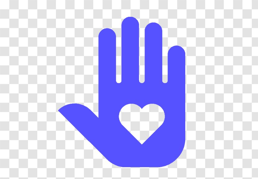 Finger Icon - Logo - Gesture Electric Blue Transparent PNG