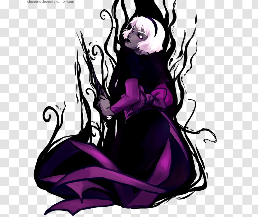 Black Hair Cartoon Legendary Creature - Watercolor - Court Of Thorns And Roses Transparent PNG