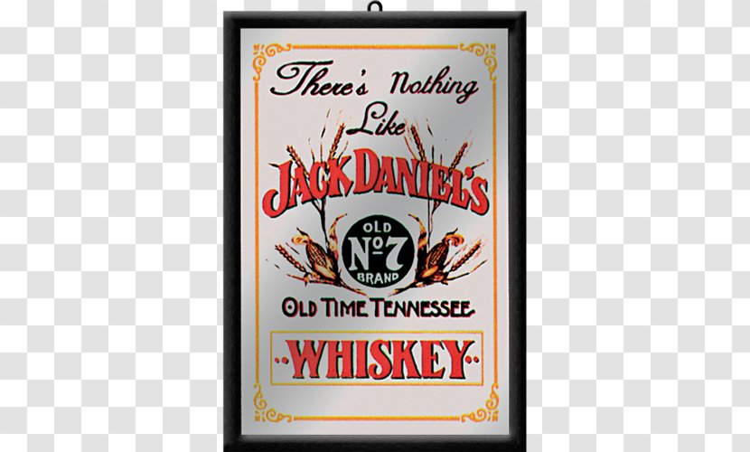 Jack Daniel's Whiskey Beer Distilled Beverage Bar Mirror Transparent PNG