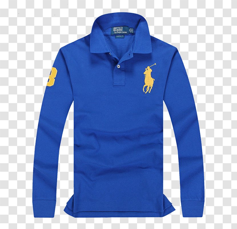 Long-sleeved T-shirt Ralph Lauren Corporation Polo Shirt Tracksuit - Cobalt Blue - POLO Transparent PNG