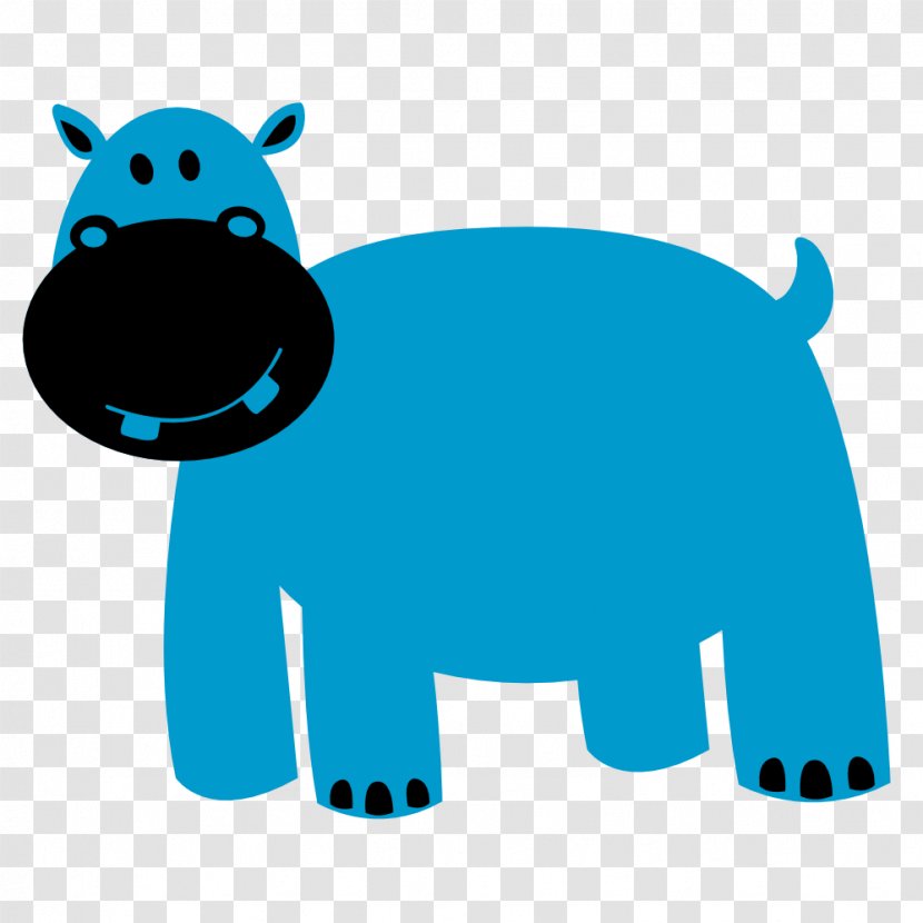 Hippopotamus Colorful Animals Clip Art - Dog Like Mammal - Cliparts Transparent PNG