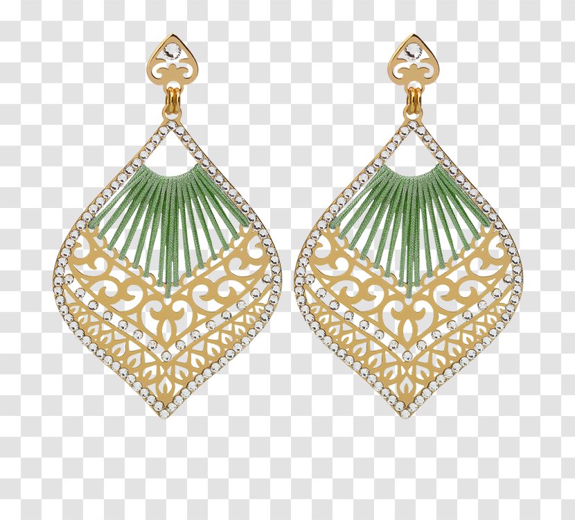 Earring Emerald Jewellery Gold Green - Body Jewelry Transparent PNG