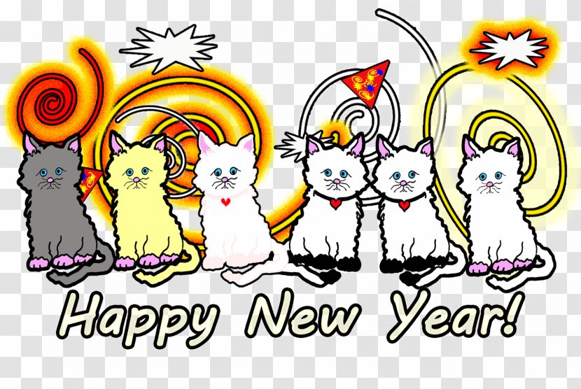 Cat New Year Graphic Design - Easter Transparent PNG