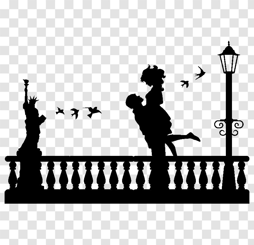 Wall Decal Sticker Couple Stencil - New STICKER Transparent PNG