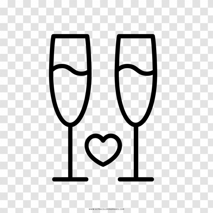 Wedding Coloring Book Toast Wine Glass Ceremony Transparent PNG