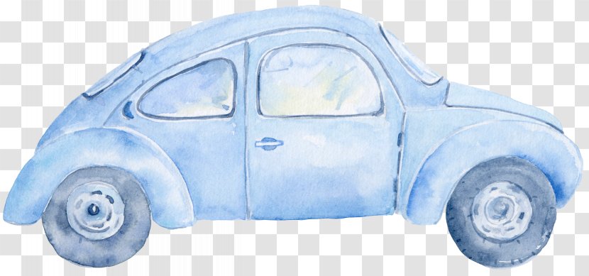 Car Watercolor Painting Clip Art - Cartoon - Vintage Transparent PNG