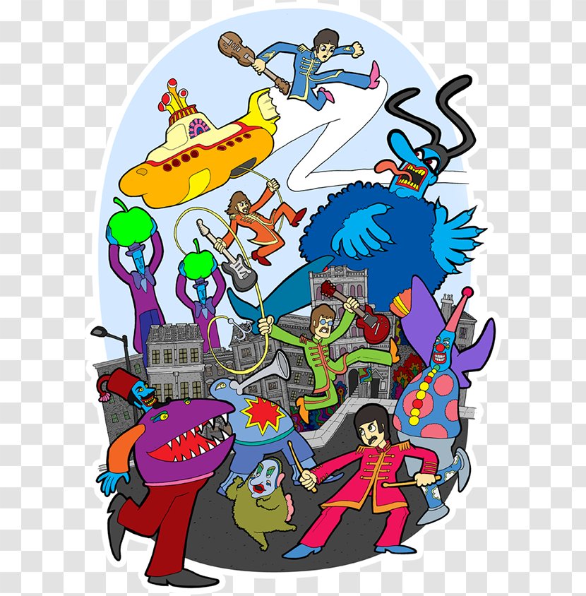 The Beatles Yellow Submarine Blue Meanies Artist - Fictional Character - Scene Transparent PNG