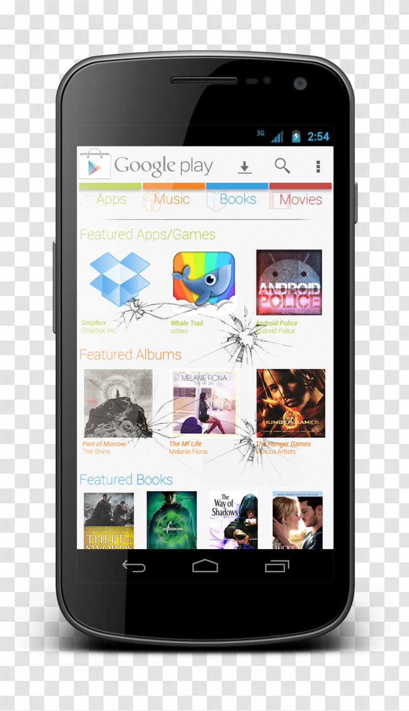 Google Play Mobile App Store Optimization Phone Smartphone - Portable Communications Device - Broken Screen Android Smart Large Transparent PNG