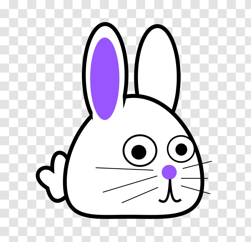 Easter Bunny Rabbit Coloring Book Page Cuteness - Cat Like Mammal - Cartoon Hand Painted Purple Transparent PNG