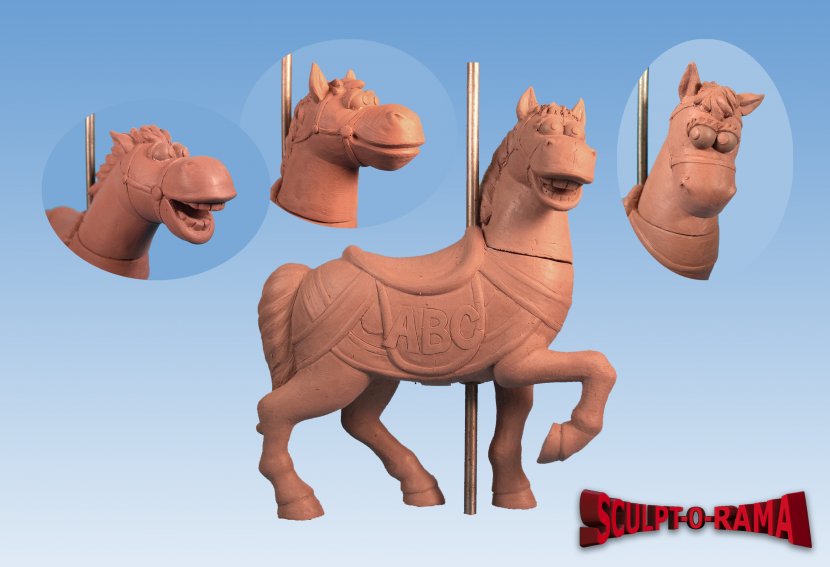 Sesame Place National Children's Museum Big Bird Horse Maquette - Workshop - Carousel Transparent PNG